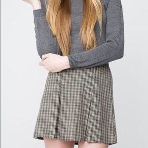Short plaid skirt